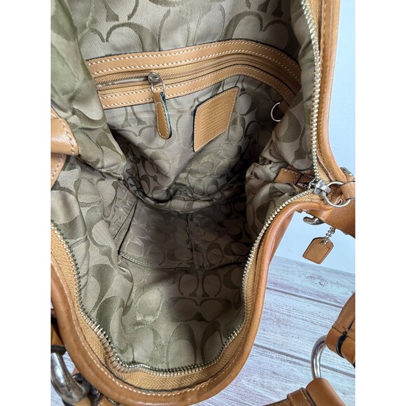 Vintage COACH 3651 Camel Brown Leather Shoulder Bag Retro Hobo Soho - Picture 4 of 16